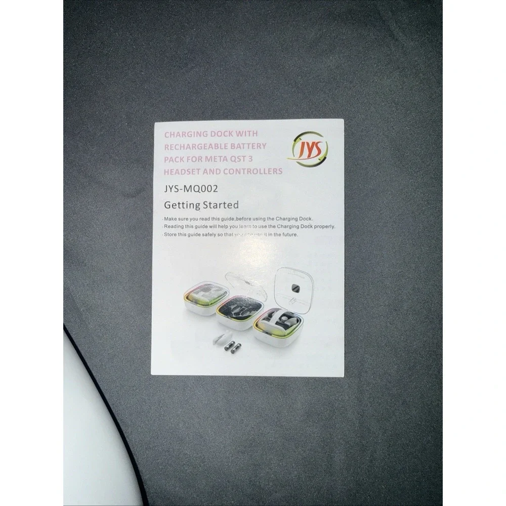 VR Charge and Storage Box JYS-MQ002 For Meta Quest 3, White, New W/o Box